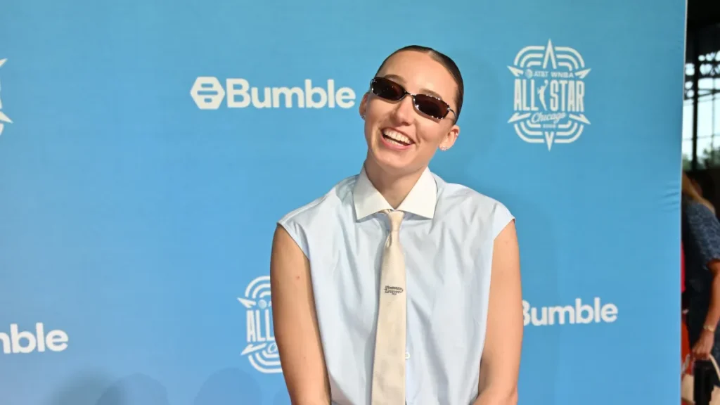 paige bueckers turns heads with wnba all star orange carpet look