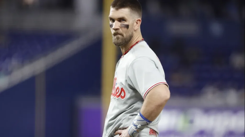 bryce harper's old glove hints at phillies trade hopes