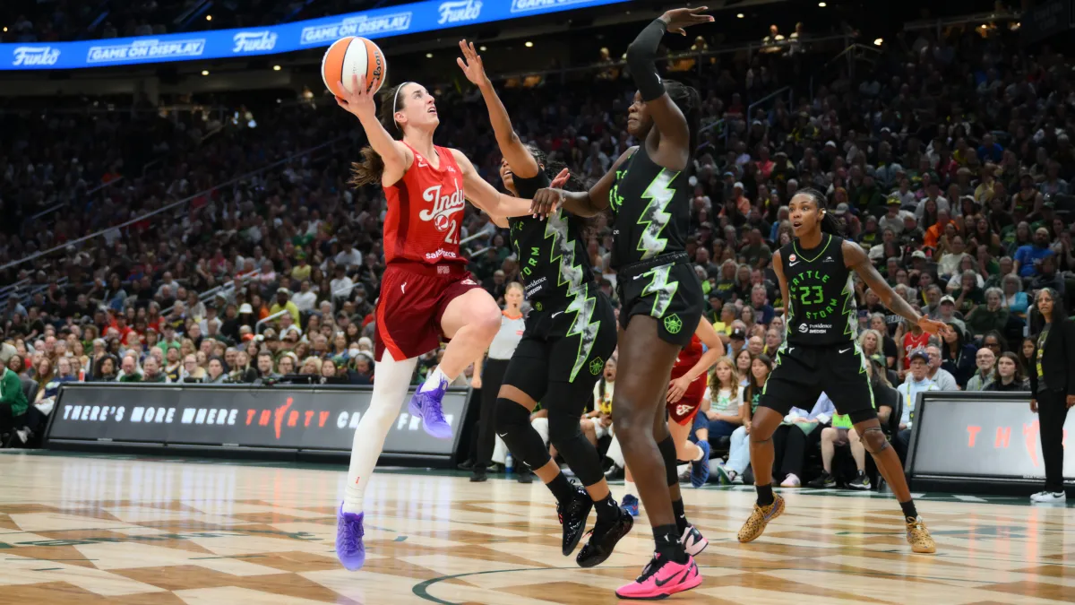 fever's caitlin clark returns from all star game on fire