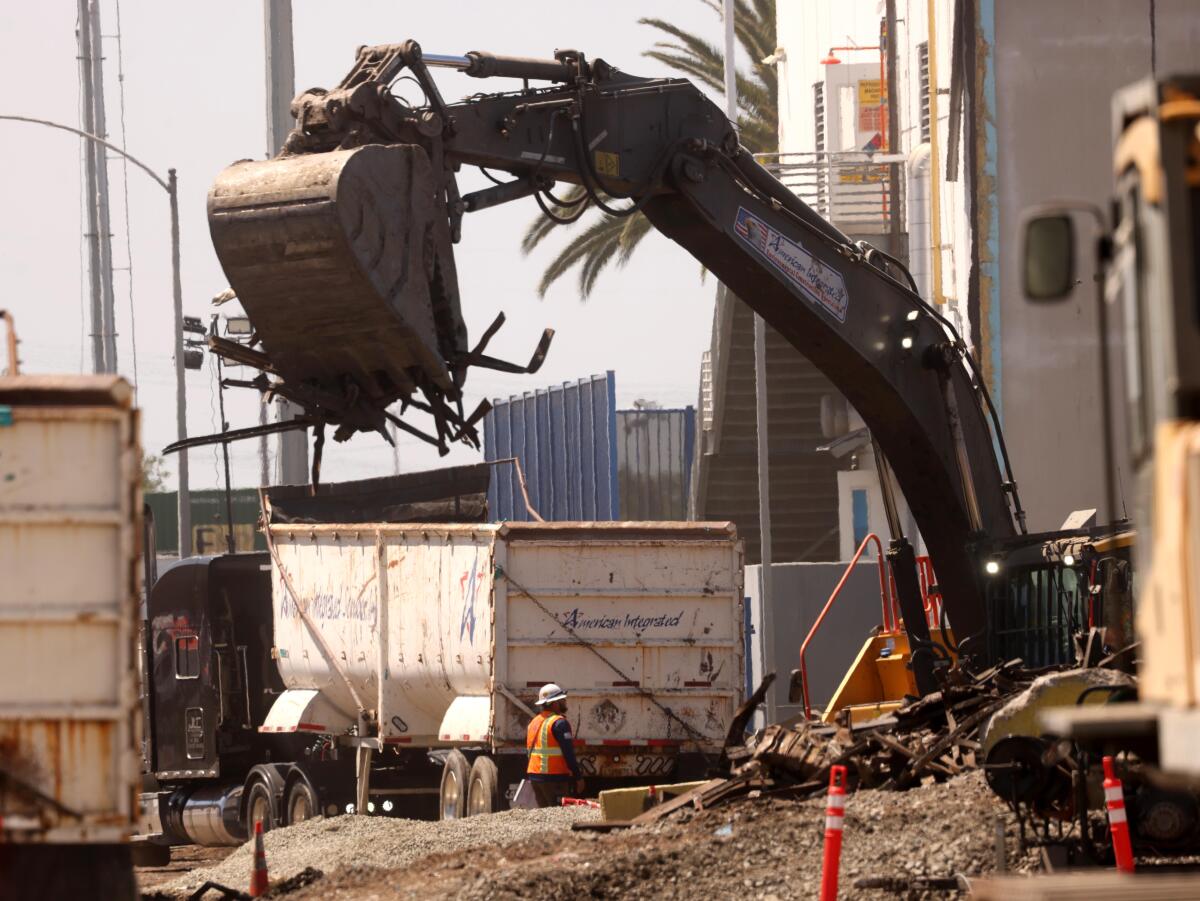 boyle heights warehouse fire recovery nears halfway point, officials say