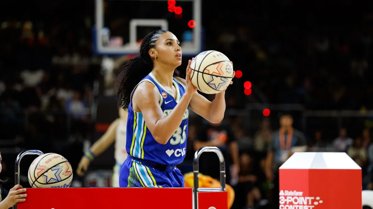wnba 3 point contest winners: wings star azzi fudd becomes first rookie to win wnba all star weekend event