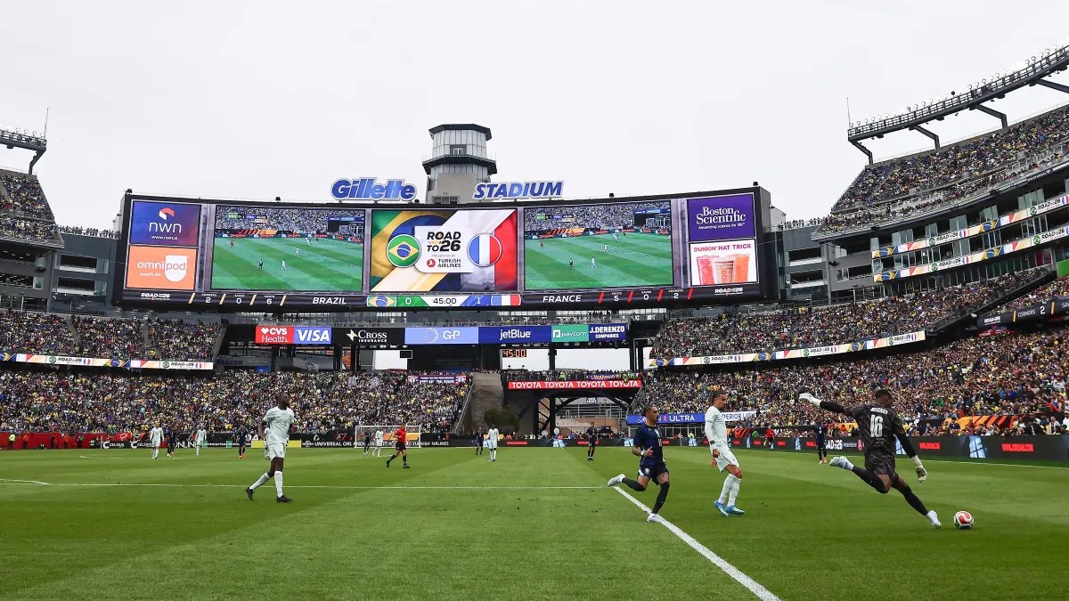 nflpa protests as gillette stadium trades world cup grass for turf