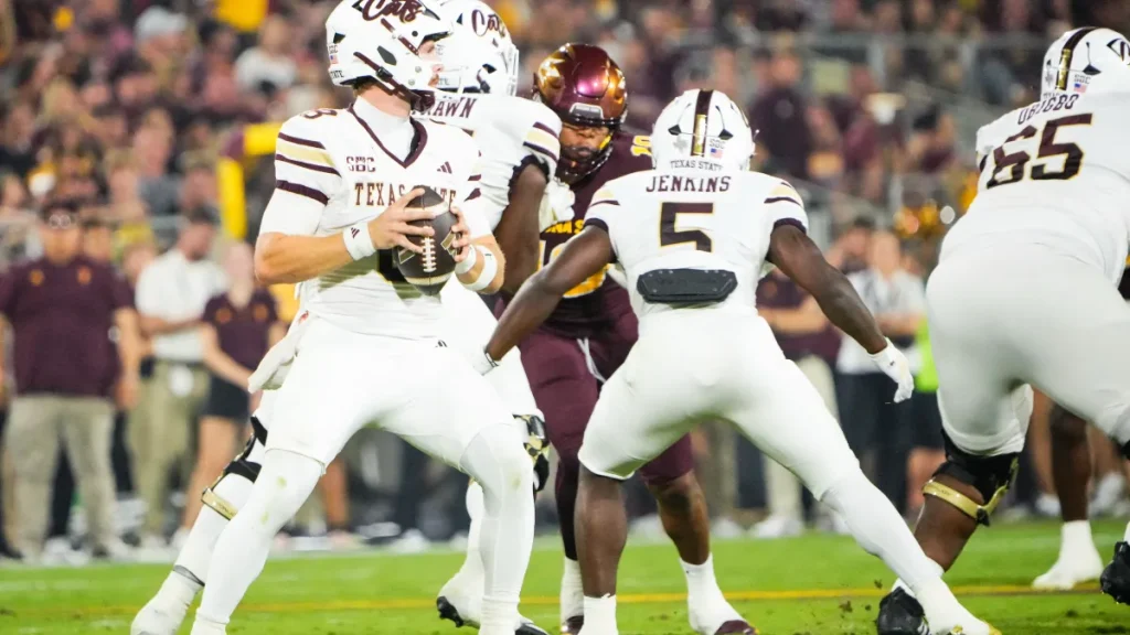 texas state’s brad jackson ranked as the top g6 quarterback by the athletic