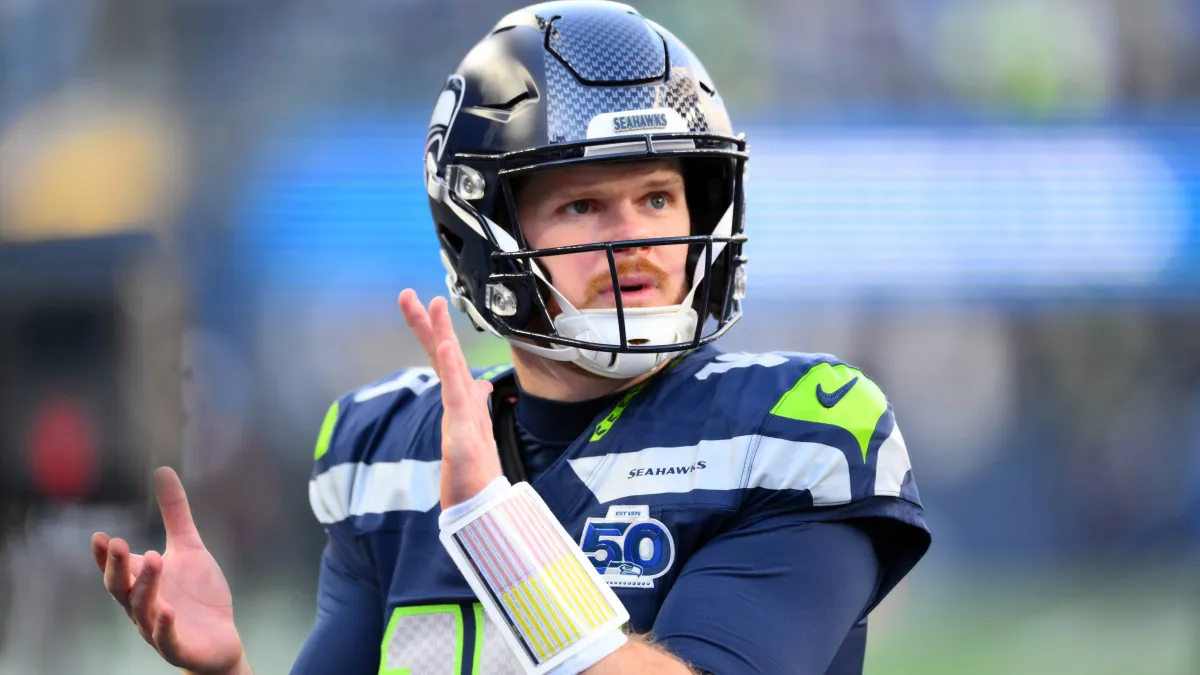 seahawks' qb sam darnold makes jaws drop at mariners game