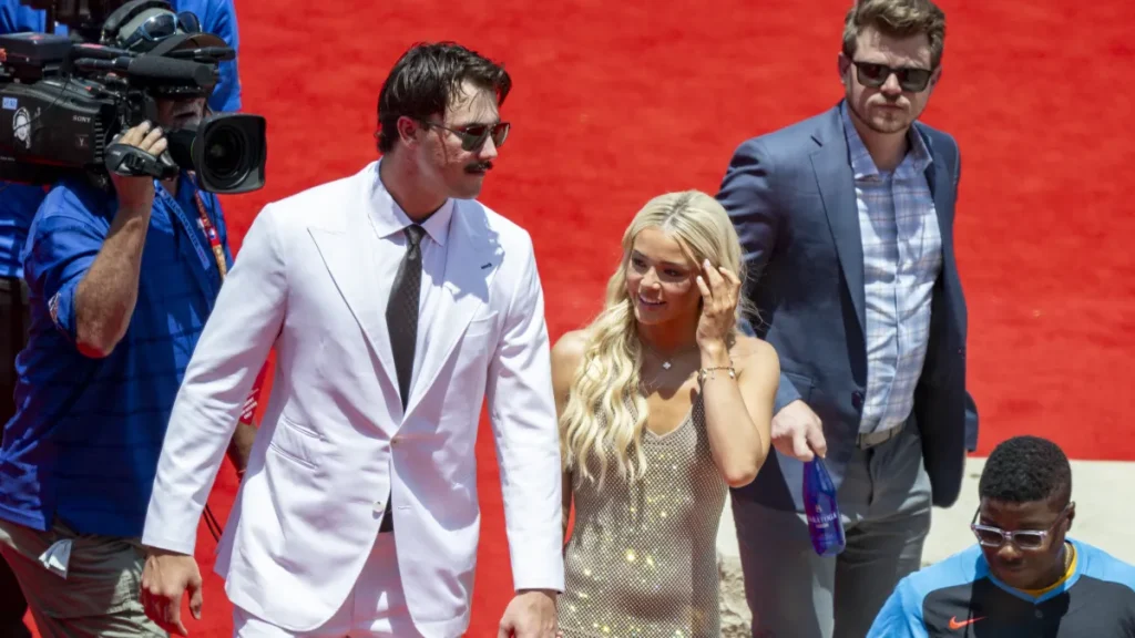 olivia dunne makes statement with stylish look while supporting paul skenes at mlb all star game
