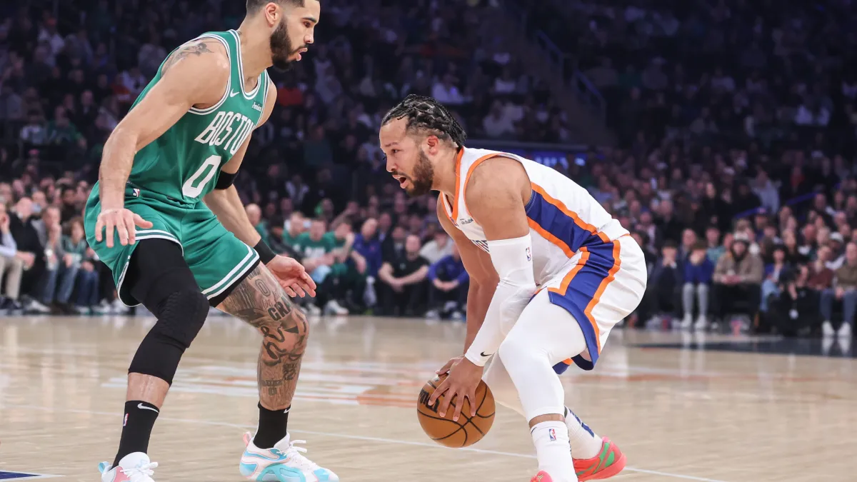 jayson tatum is pleased to see jalen brunson and og anunoby finally win for the knicks