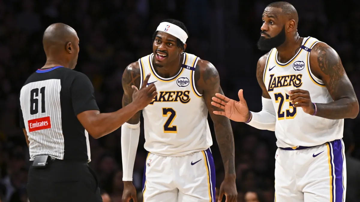lakers predicted to trade jarred vanderbilt, jake laravia for $85m nba champion in 3 team mega deal