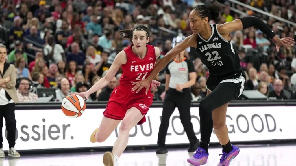 where to watch aces vs. fever: channel, time, tv schedule, live stream for a'ja wilson caitlin clark wnba game