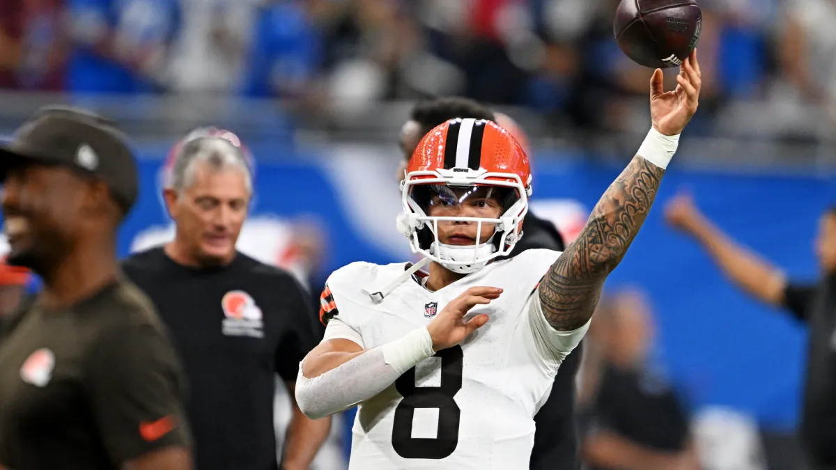 browns urged to make trade decision with dillon gabriel that's really their only option