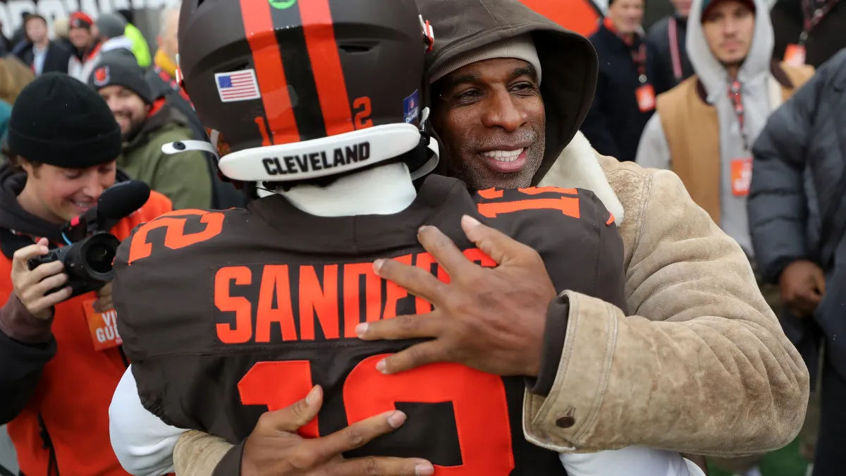 deion sanders has words with browns' todd monken about shedeur sanders