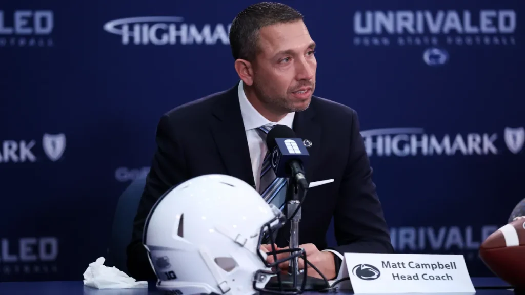 penn state coach matt campbell details excitement in reframing identity, big ten toughness