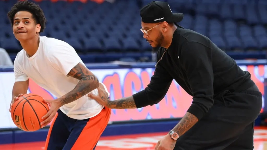 syracuse's kiyan anthony adds key element to his game from dad carmelo