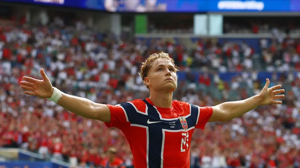 who is andreas schjelderup? meet little known norway winger that scored improbable goal vs. england