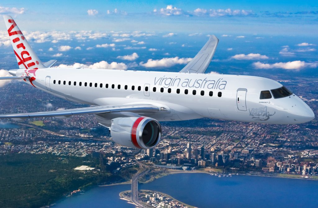 virgin australia to replace fokker 100s with embraer e190 e2 aircraft