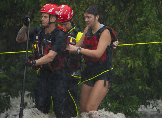 at least 2 dead in central texas flooding as torrential rain slams region