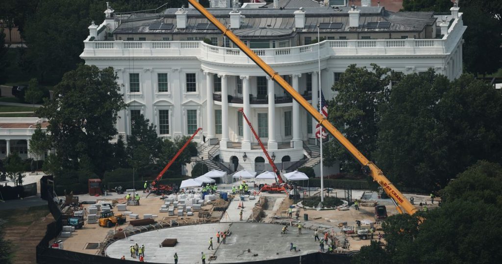 trump ‘repairs’ white house lawn with unauthorized helipad