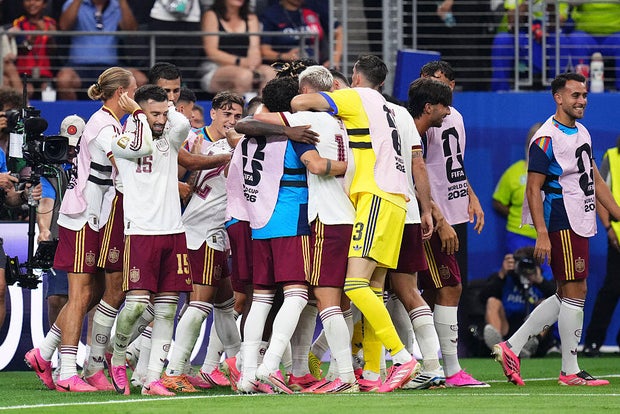 spain reaches world cup final with dominant 2 0 win over france