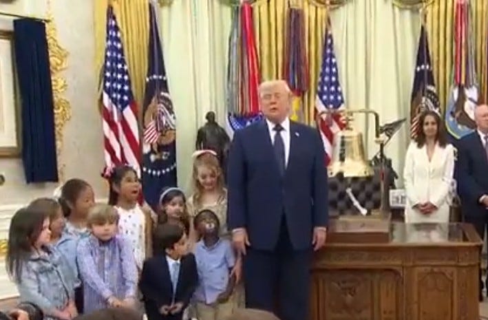 not even children in the oval office can stop a trump meltdown