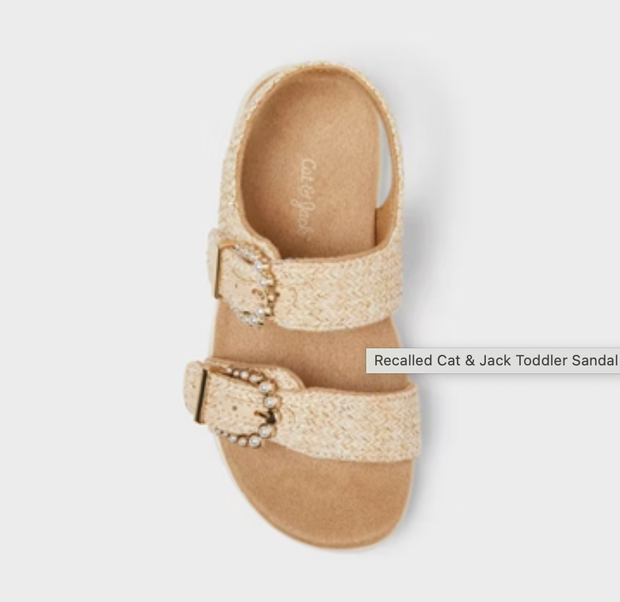 target recalls over 200,000 children’s sandals after pearls detach, creating choking risk