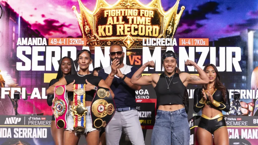 amanda serrano vs. lucrecia manzur live results, updates and highlights from tiktok boxing fight