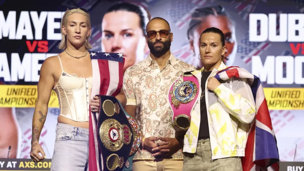mikaela mayer vs. chantelle cameron full card results from 2026 us vs. uk three belt boxing unification fight