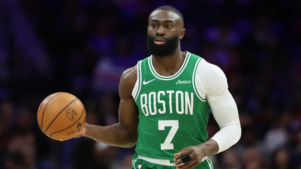 jaylen brown reveals he's looking for love after attending donovan mitchell, coco jones wedding