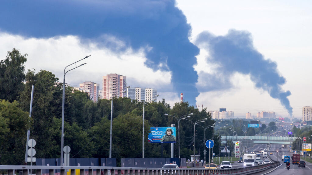 ukrainian drone strikes on russia kill at least six, spark fire at wildberries warehouses