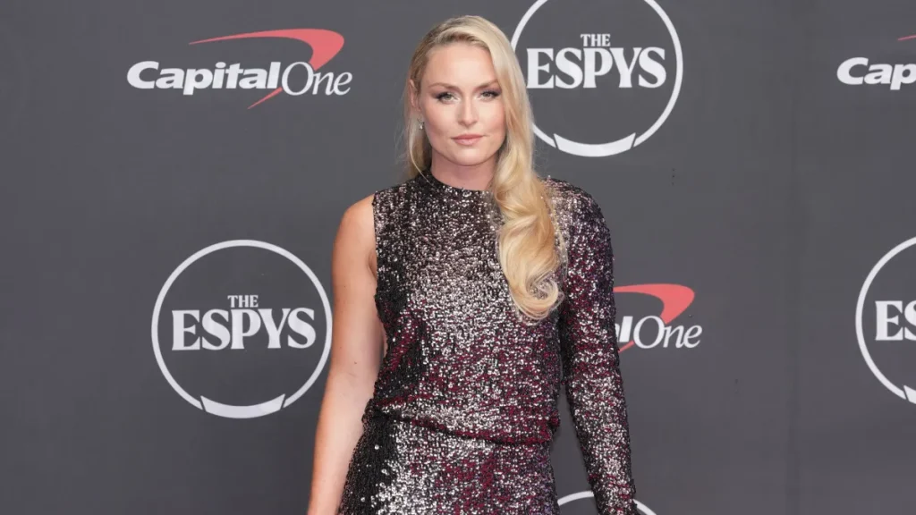 Lindsey Vonn stuns in tight green dress at US Open amid ski crash recovery lindsey vonn stuns in tight green dress at us open amid ski crash recovery