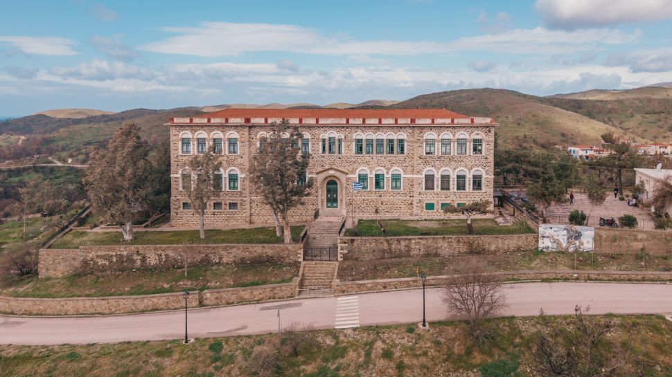 on a remote corner of chios, the art world finds room think