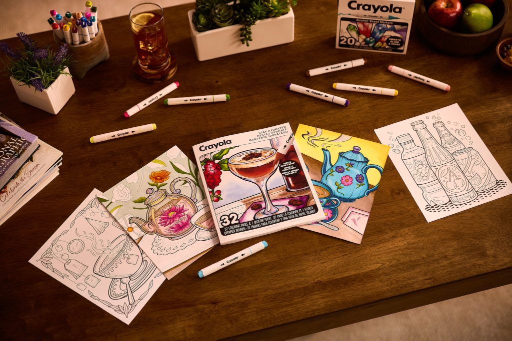 crayola's all grown up line is here to remind adults that creativity doesn't have an age limit