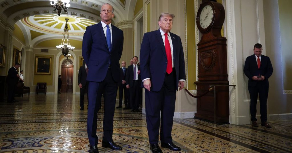 will trump let thune avoid a government shutdown?