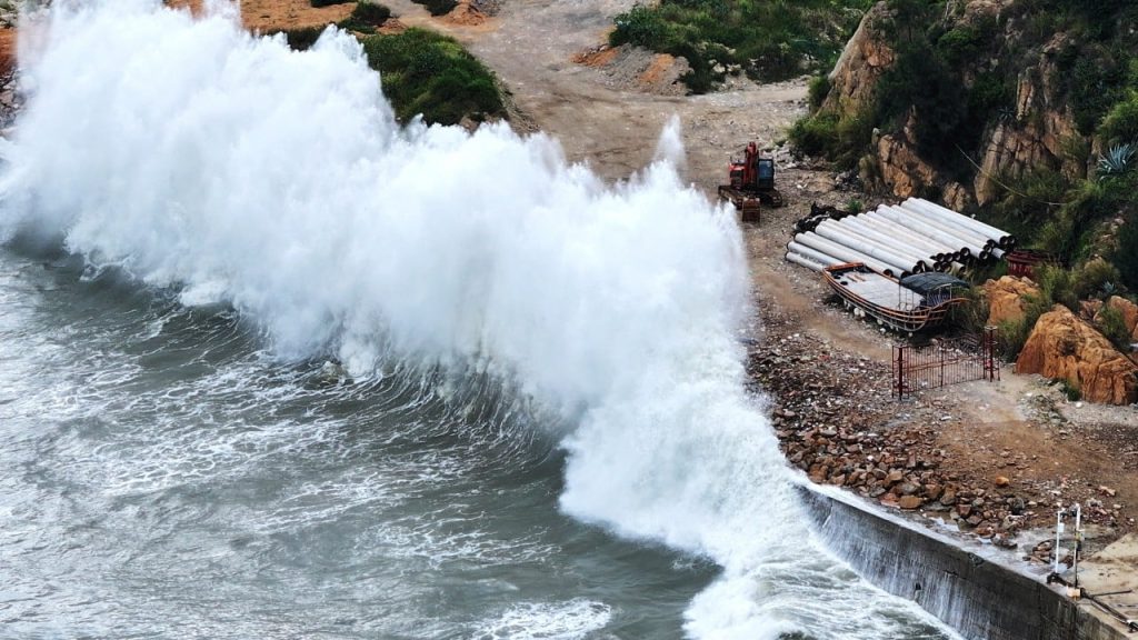 red alert: shanghai cancels 60% of flights as typhoon dolphin closes in