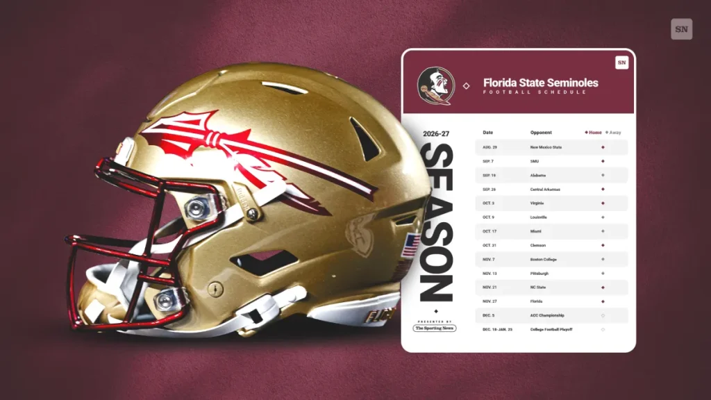 florida state football printable 2026 schedule with dates, times and tv lineup