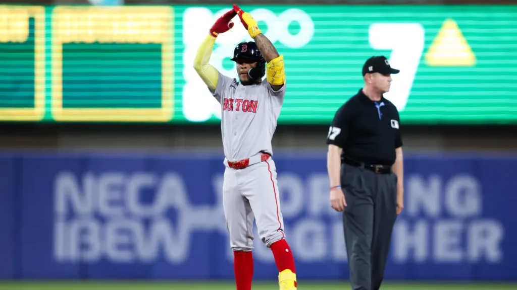 red sox's ceddanne rafaela named al mvp candidate by espn with yordan alvarez problem