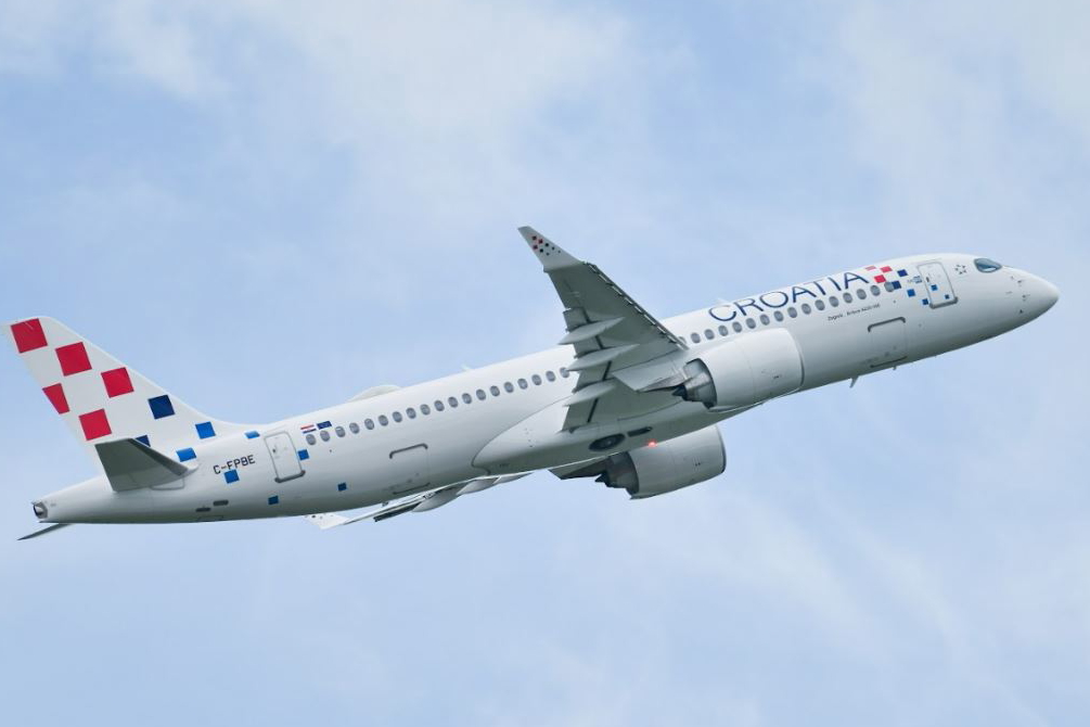 croatia airlines takes delivery of first airbus a220