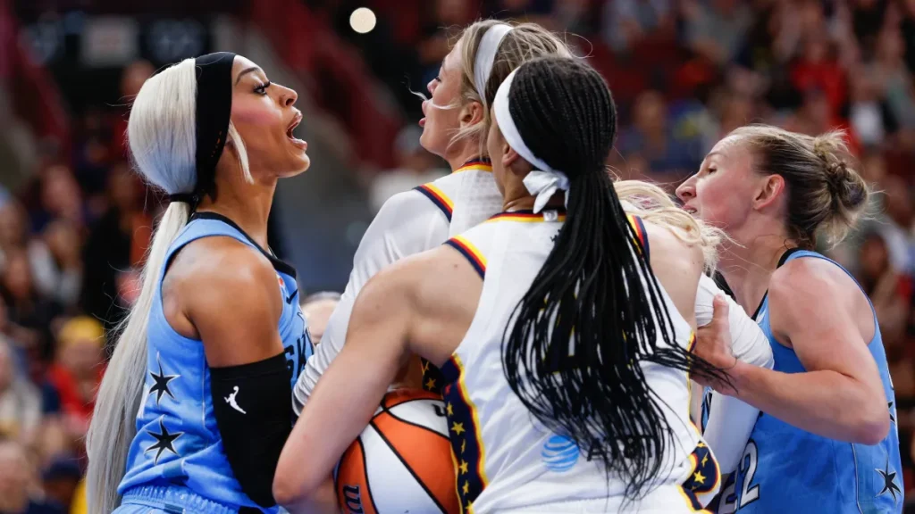 dijonai carrington breaks silence on controversial sophie cunningham foul