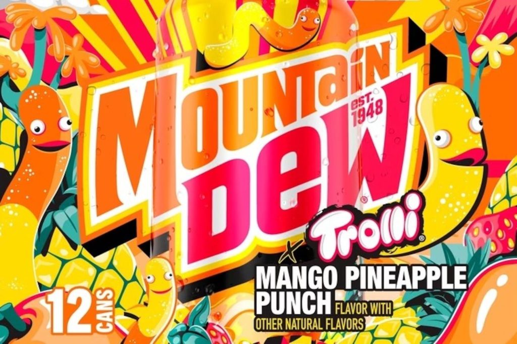 the collaboration of mountain dew and an iconic candy brand is back for a sequel