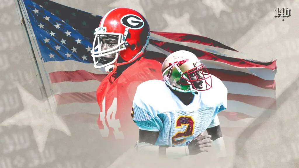 sn 140: sporting news college football 1980s all america team led by led by herschel walker, deion sanders