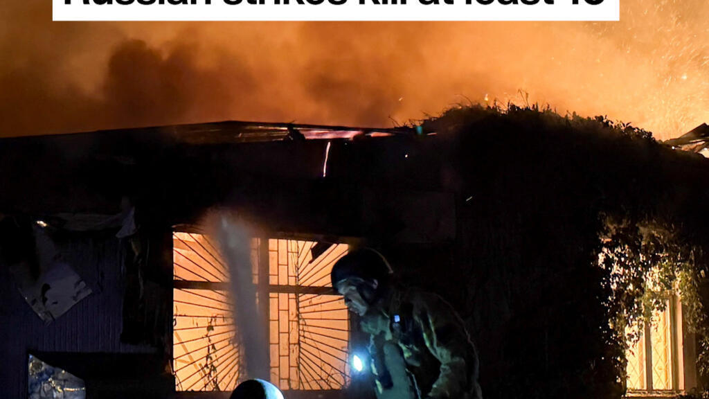 kyiv under fire: russian strikes kill at least 16