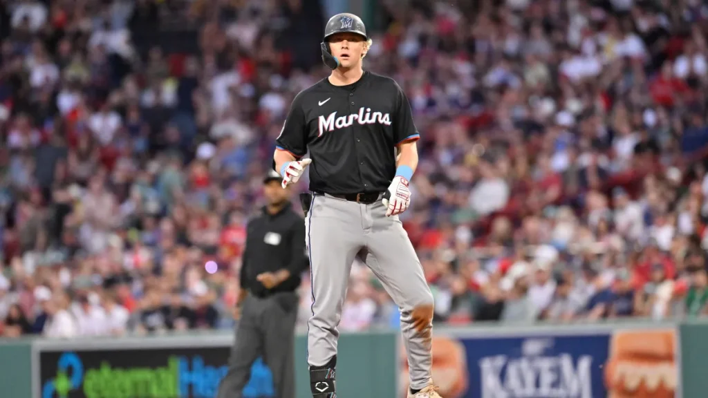 what happened to kyle stowers? why marlins placed all star outfielder on il
