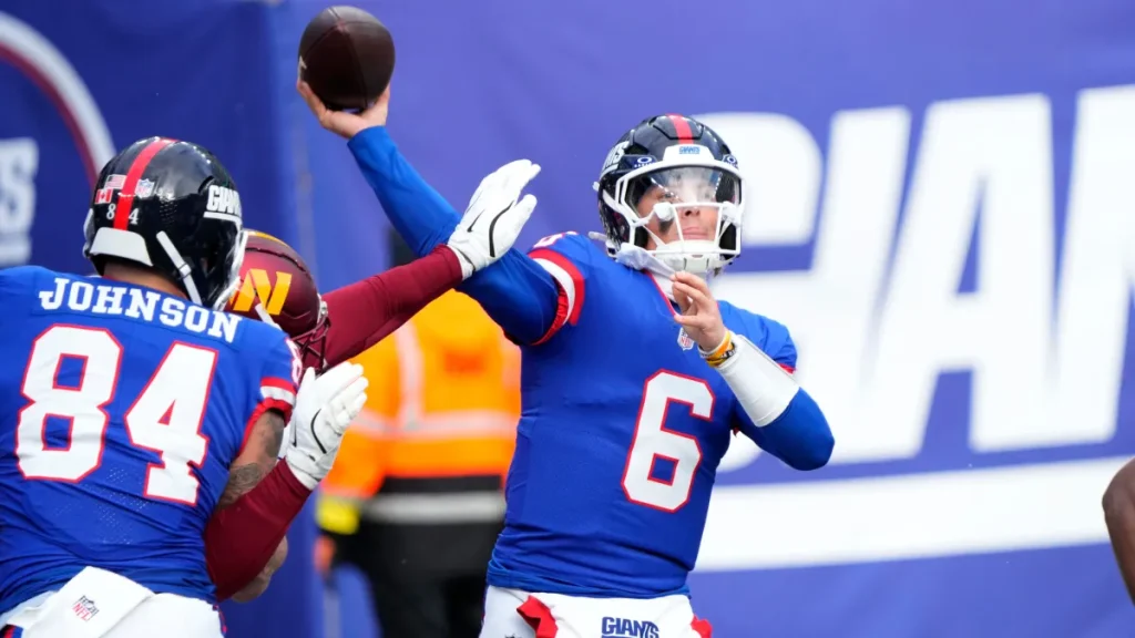 giants qb jaxson dart draws penalty lesson after heated training camp exchange