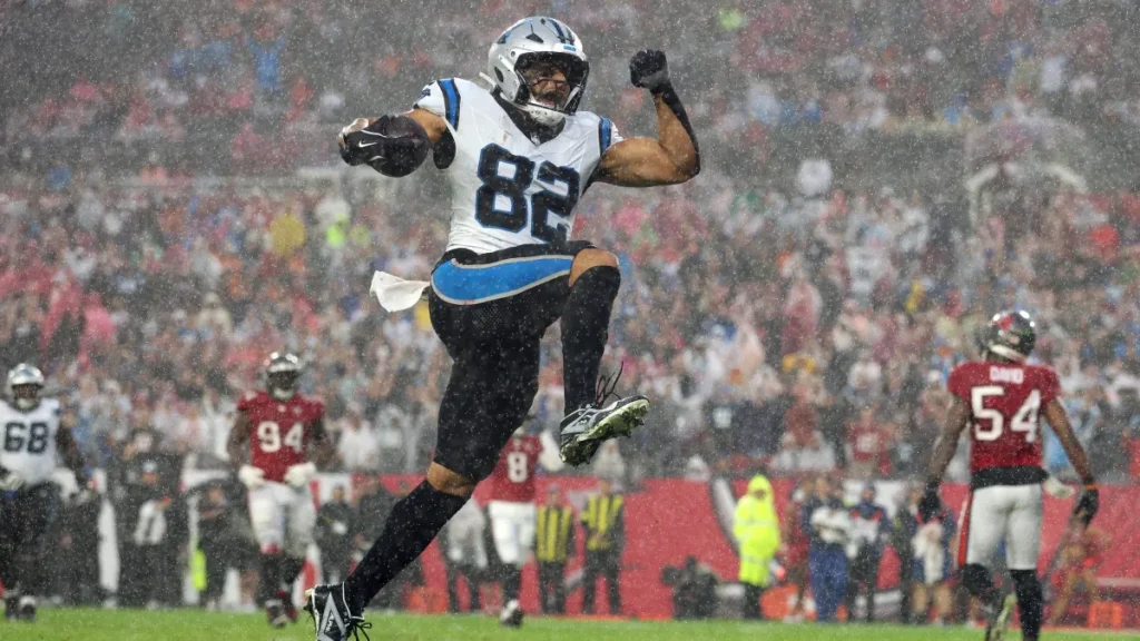 ja'tavion sanders, panthers' tight ends seek more production