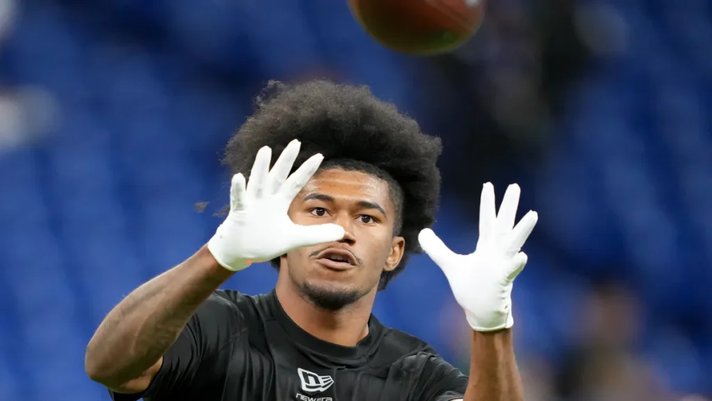 browns wr kc concepcion “grabbing his shoulder," after an injury during monday's padded practice