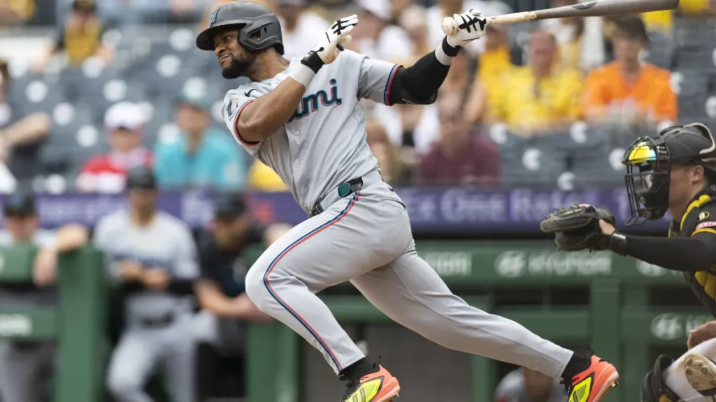 elite bat to ball skills are fueling a career year for this marlins speedster