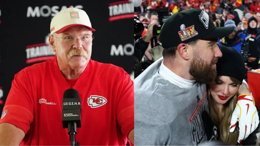 Andy Reid jokes about one way Travis Kelce stayed in shape during offseason with Taylor Swift andy reid jokes about one way travis kelce stayed in shape during offseason with taylor swift