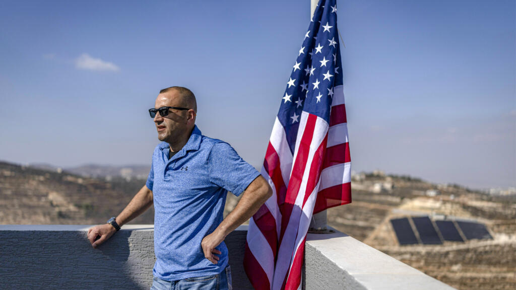 palestinian american citizen raises us flag over besieged west bank home