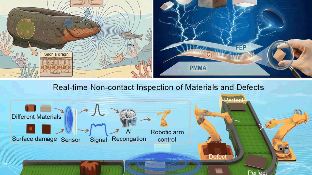 china’s ‘electric eel’ sensor allows robots to feel an object without touching it