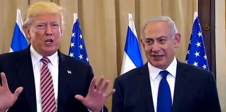 trump hid in a catering truck because netanyahu scared him
