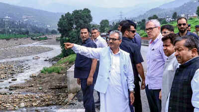j&k cm visits flood hit rajouri, reviews relief measures | india news