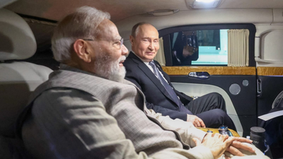 pm modi putin hit the road together again, share car ride after bilateral talks in bishkek | india news